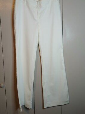 White House Black Market Pants White Wide Leg Size 10 (0811P2)